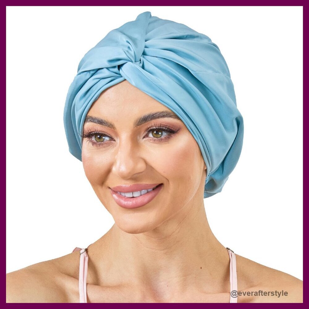 Silk Satin Sleep Bonnet Adjustable Elegant Chic Hair Protection Double Layer